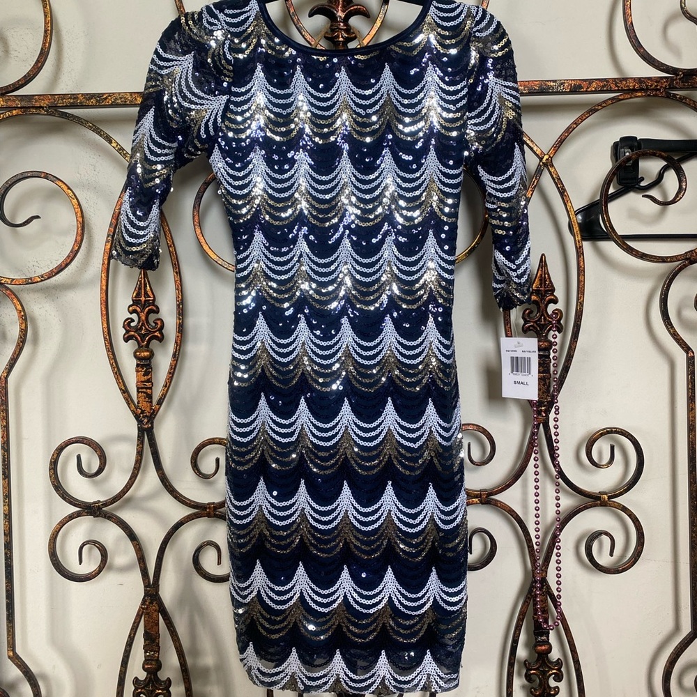 Macy’s scalloped mini dress